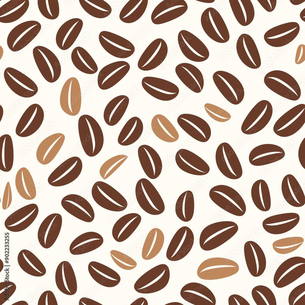 Fototapeta premium Coffee Beans Pattern
