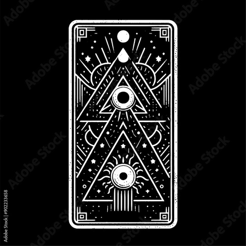 Geometric tarot design 