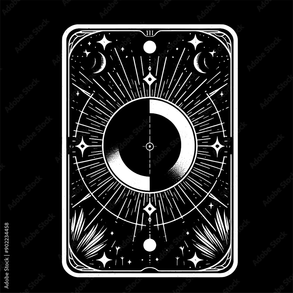 Fototapeta premium astronomy tarot design card