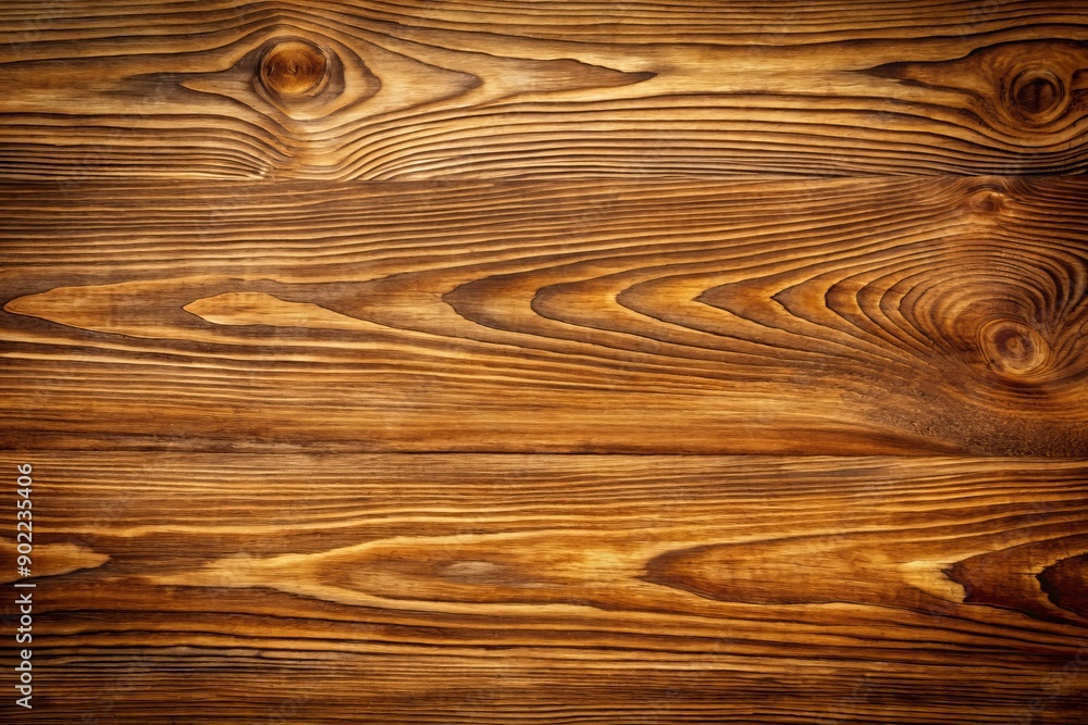 Fototapeta premium Warm brown wood grain texture with natural patterns and subtle imperfections, creating a rich, organic, and abstract background for design and creative projects.