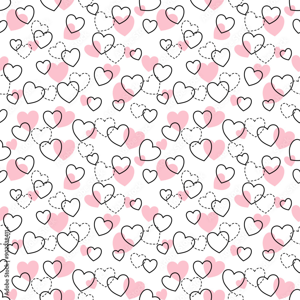 seamless pattern with hearts seamless pattern with hearts