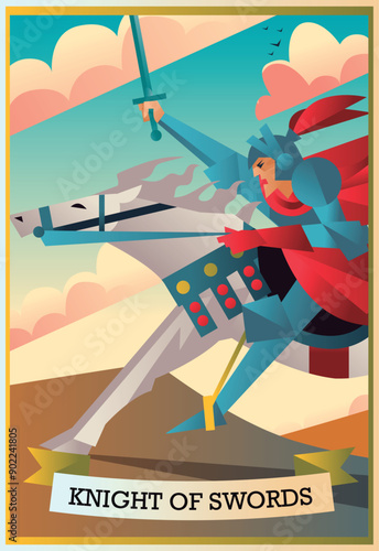 knight of swords minor arcana tarot card