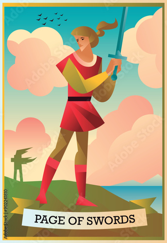 page of swords minor arcana tarot card