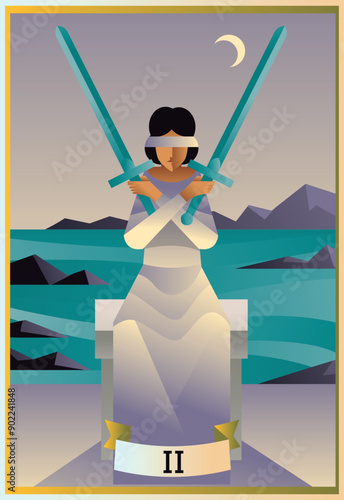 two of swords minor arcana tarot card