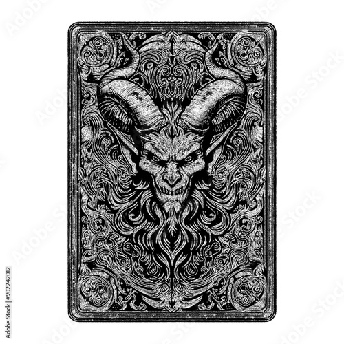 board devil design with ornamental