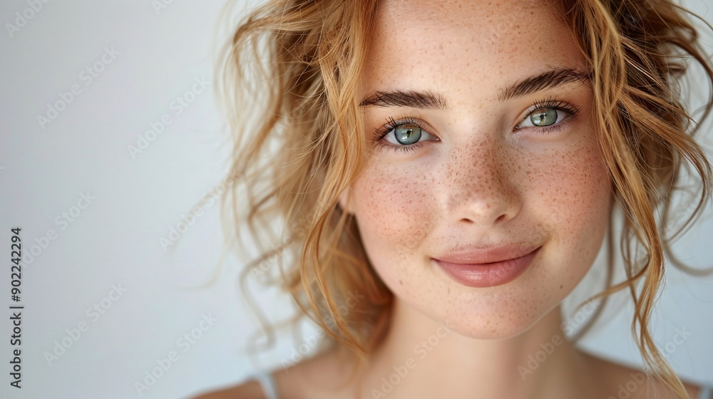 Radiant close-up portrait of a beautiful Caucasian woman Radiant close-up portrait of a beautiful Caucasian woman