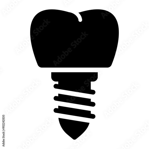 dental crown glyph icon