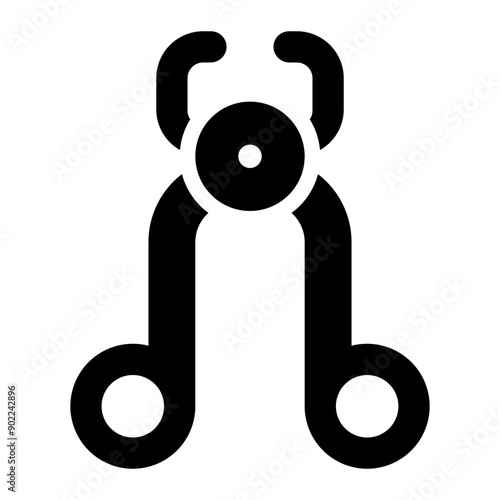 forceps glyph icon