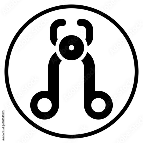 forceps glyph icon