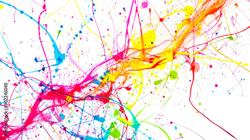 Wallpaper Mural Neon paint splatter Torontodigital.ca