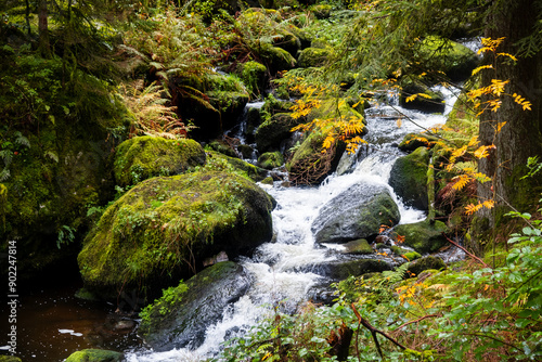 Scenic Triberg water falls in Black forest, Germany.