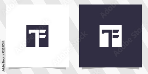 letter tf ft logo design vector