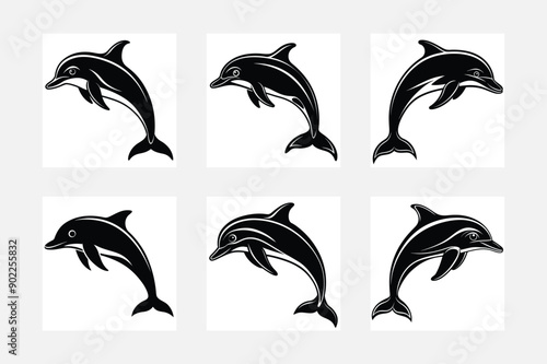 Eye Catching Dolphin Silhouette Designs for Art
