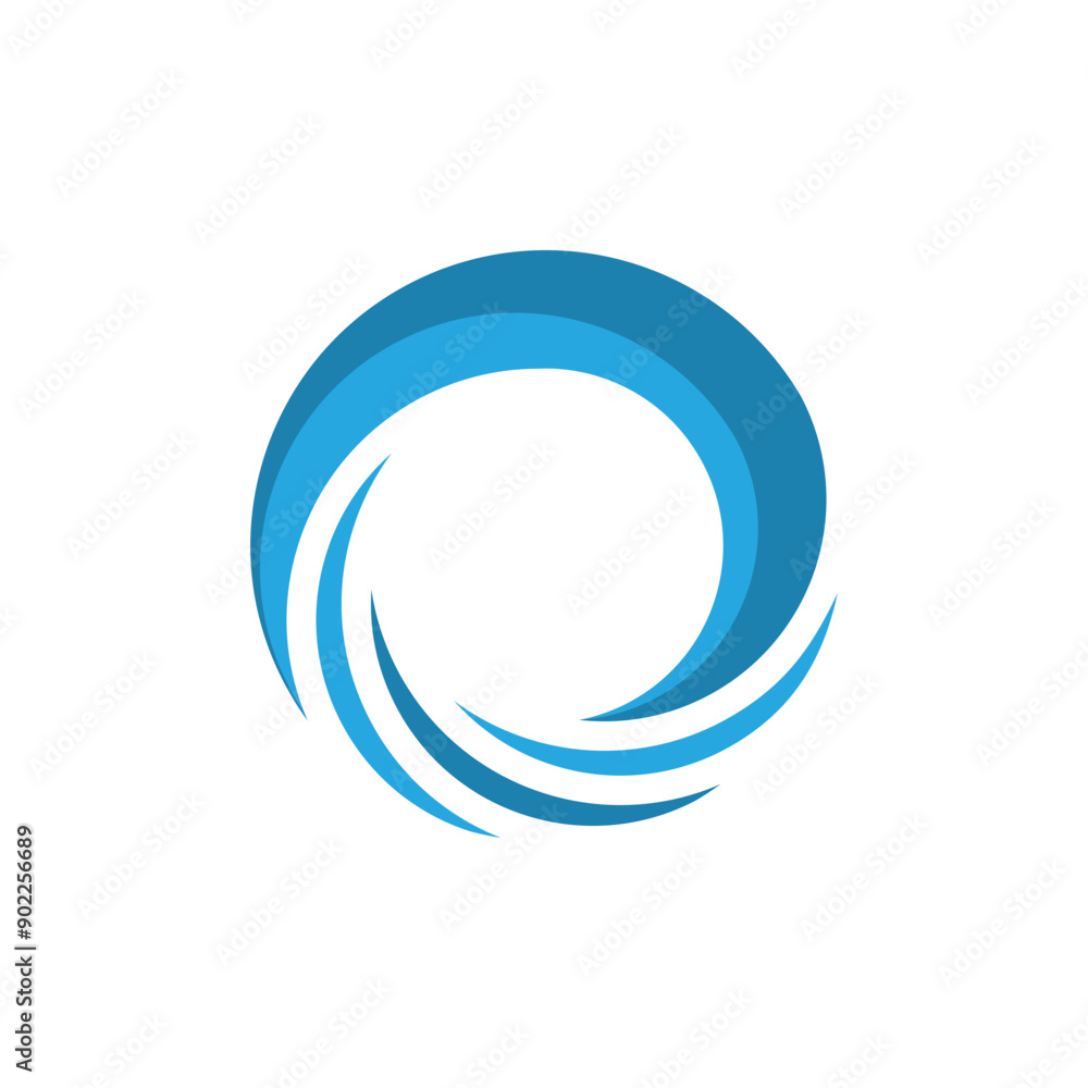 Modern letter O and sea wave logo design. Premium Vector Modern letter O and sea wave logo design. Premium Vector