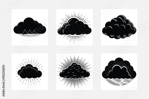 Eye Catching Web Silhouette Artwork with White Background
