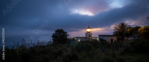 Panoramic view of Lighthouse Ponta do Pargo, Madeira, Portugal photo