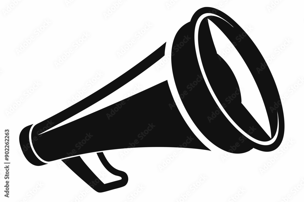 megaphone icon, megaphone silhouette vector, Loudspeaker megaphone line art icon 

