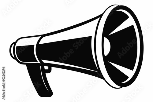 megaphone icon, megaphone silhouette vector, Loudspeaker megaphone line art icon 

