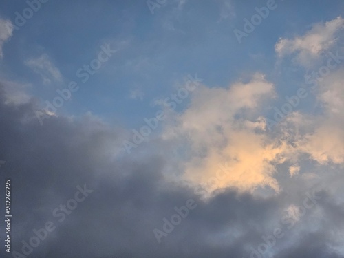 Wallpaper Mural Dramatic sky nature background with clouds for design concept and isolated text material Torontodigital.ca