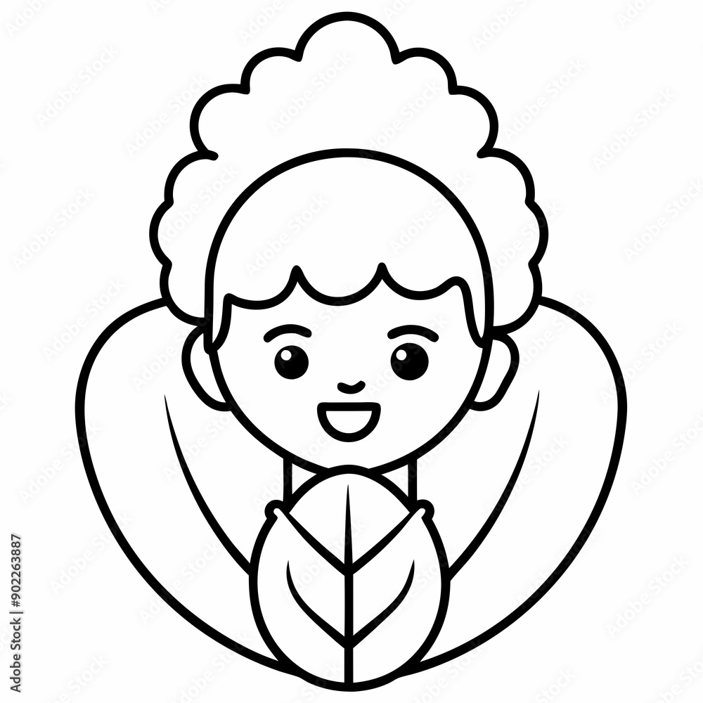 Obraz premium Vegetarian Silhouette Vector Illustration