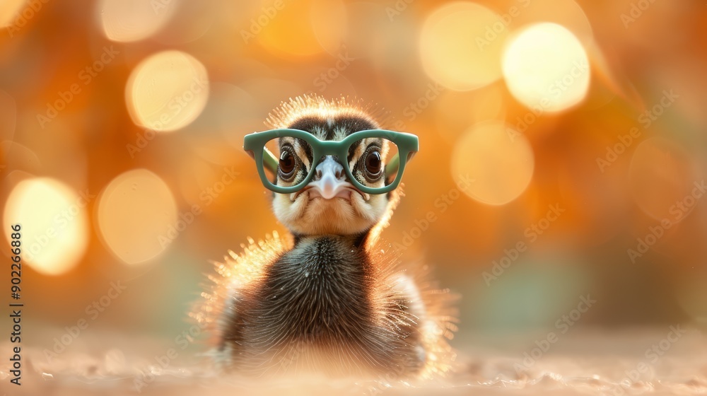 Cute Duckling Wearing Glasses Cute Duckling Wearing Glasses