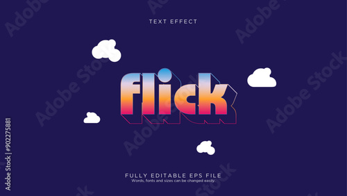 Rainbow Flick Font Style Text Effect