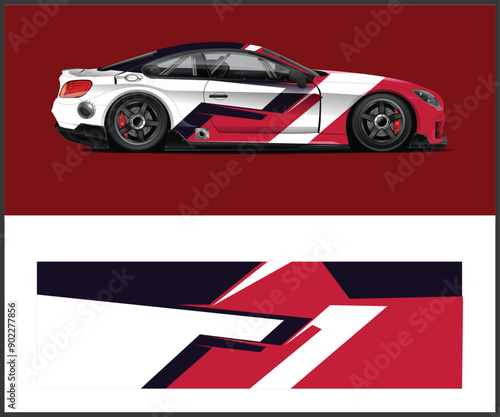 Modern-style car wrap Livery design