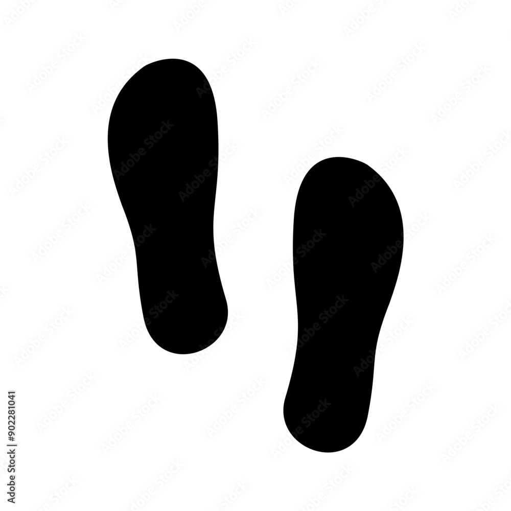 Human footprints icon. Vector illustration Human footprints icon. Vector illustration