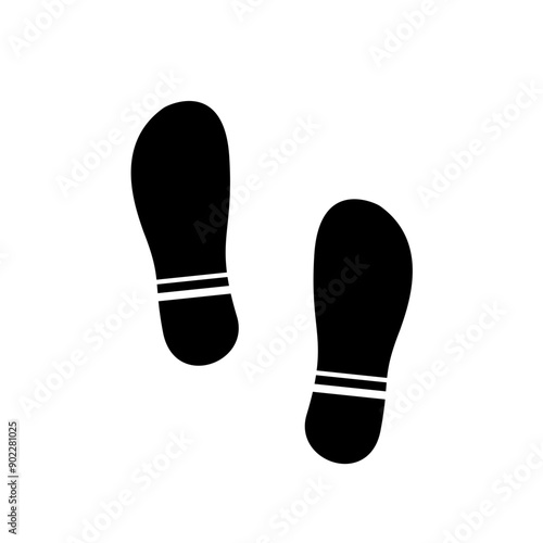 Human footprints icon. Vector illustration