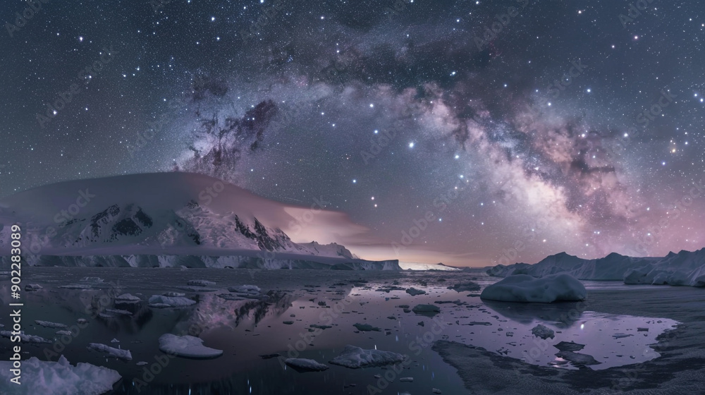 Night sky photo with many stars and mountains Night sky photo with many stars and mountains