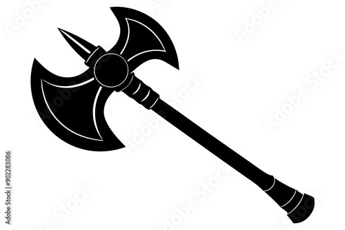Axe vector silhouette, axe icon illustration

