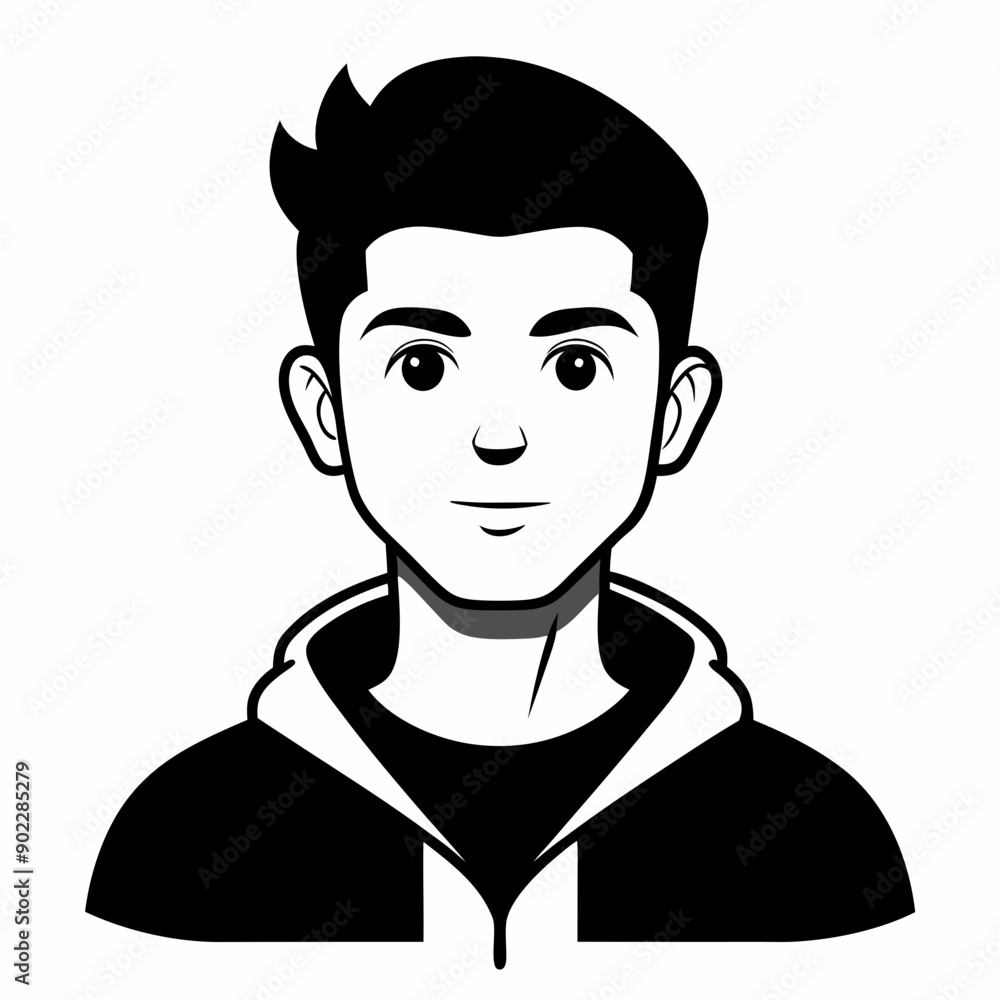 Boy character Silhouette Vector Illustration Boy character Silhouette Vector Illustration