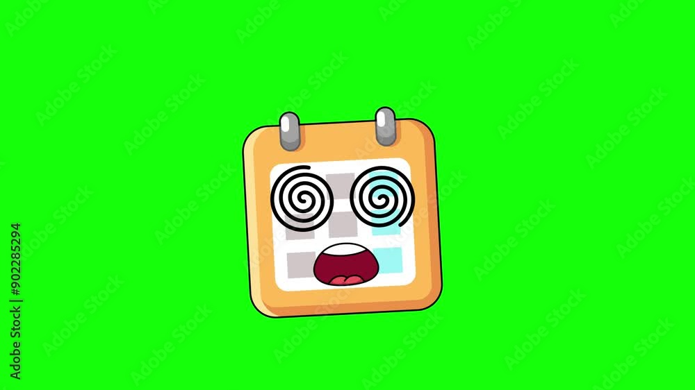 calendar Face with spiral eyes, hypnotized expression calendar Face with spiral eyes, hypnotized expression