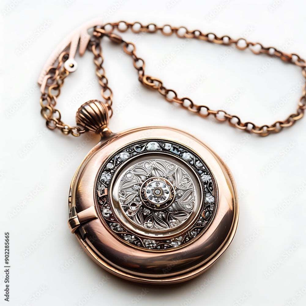 Diomnd Locket isolated on white background. Diomnd Locket isolated on white background.