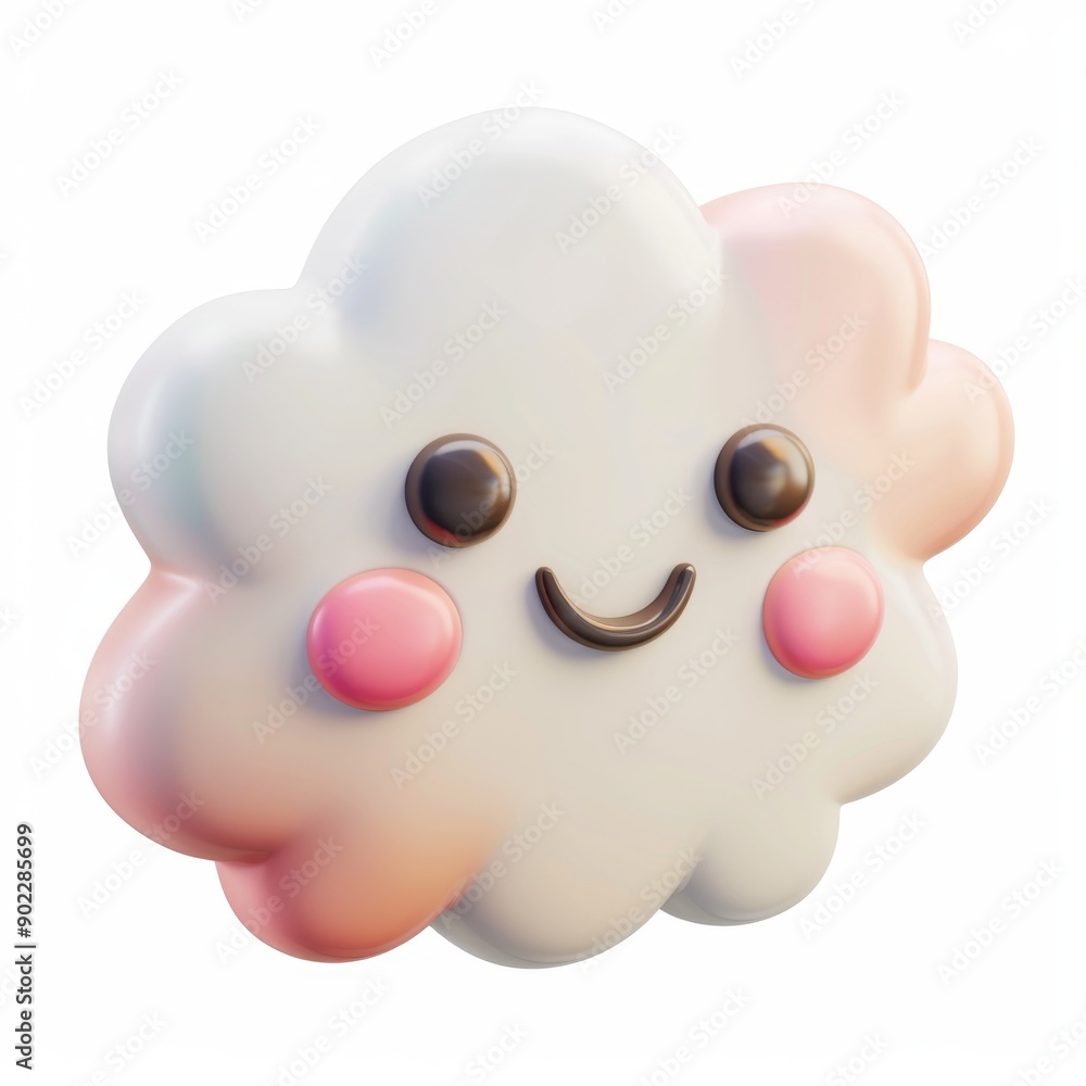 Naklejka premium cute foggy icon on white background