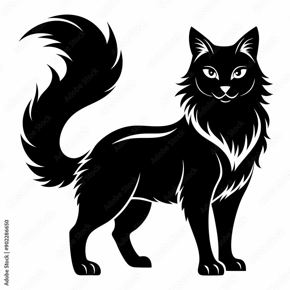 American Curl Black silhouette American Curl Black silhouette