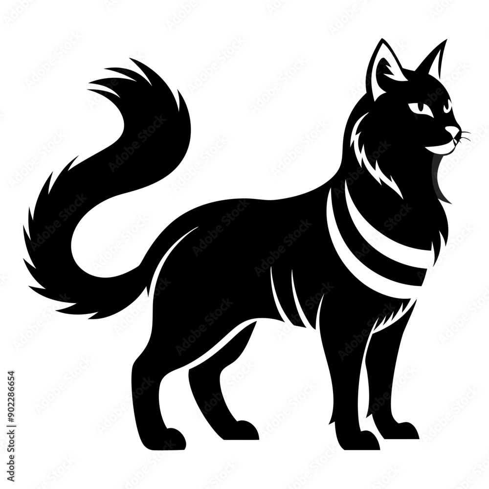 American Curl Black silhouette American Curl Black silhouette