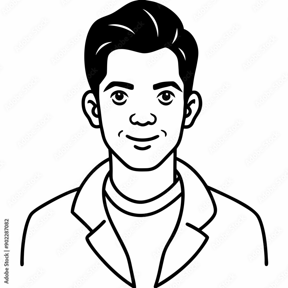 Fototapeta premium Boy character Silhouette Vector Illustration