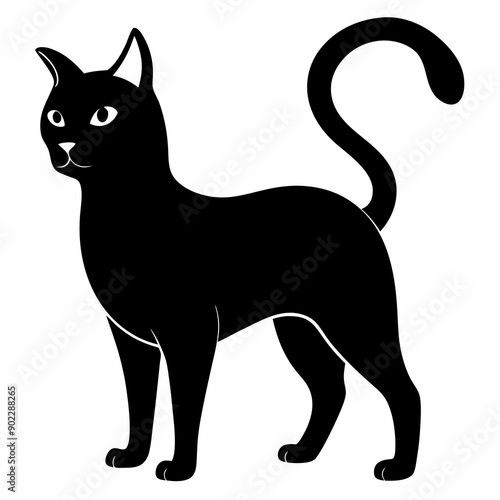Cuadro en lienzo Burmilla Black silhouette