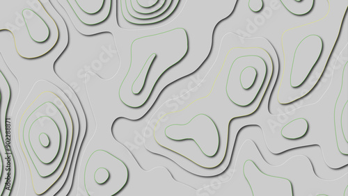 Abstract realistic brown paper cut decoration textured for vector illustration, Topography map concept or smooth origami paper cut. Paper cut multi-layer gray color texture. 