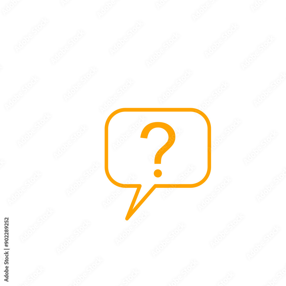 Fototapeta premium Question mark icon set, FAQ questions symbol on a white background.