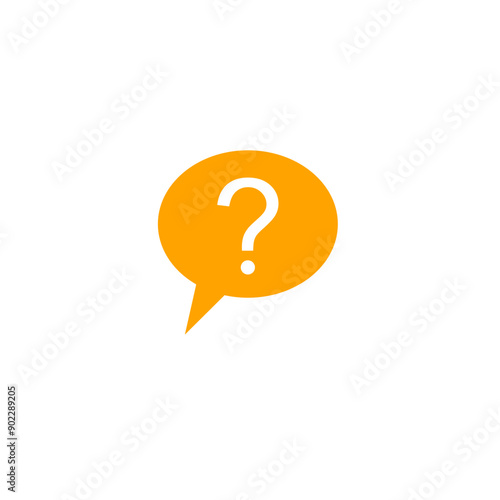Question mark icon set, FAQ questions symbol on a white background.