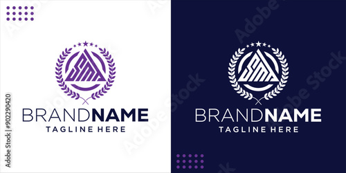 Foto Creative Initial Letter Logo SMT Triangle, Design Inspiration, Illustration, Vec