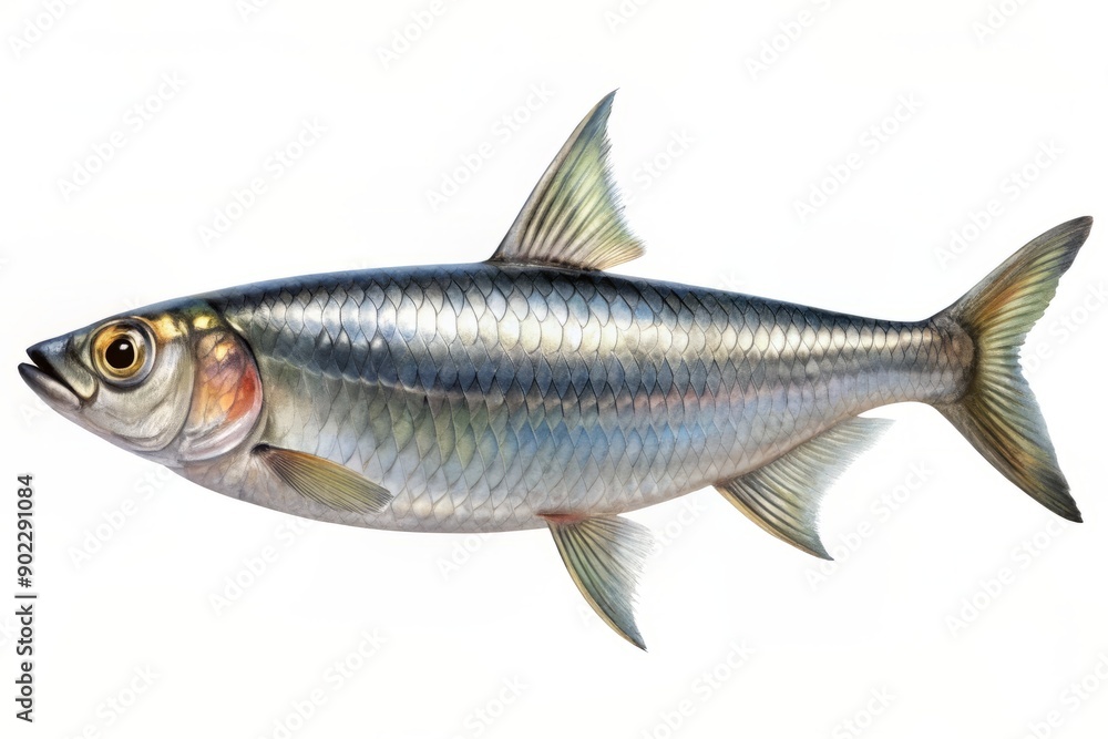 Small silvery sardine fish cutout in side view, with detailed scales and fins, isolated on a transparent white PNG background, great for seafood design. Small silvery sardine fish cutout in side view, with detailed scales and fins, isolated on a transparent white PNG background, great for seafood design.