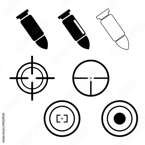 Aim, bullet, goal, gun, shoot, shooting, target icon