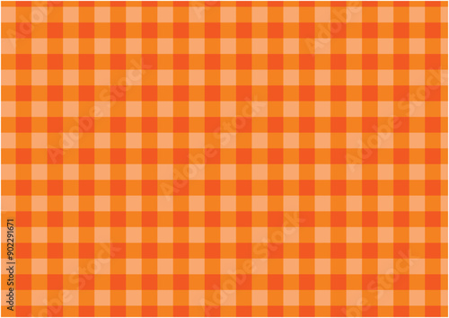 秋とハロウィンをイメージしたチェック柄の背景