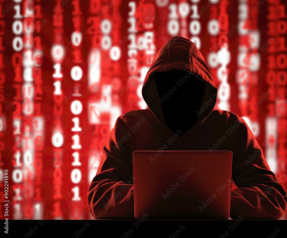 Digital security and threats from hackers. AI generative. Digital security and threats from hackers. AI generative.