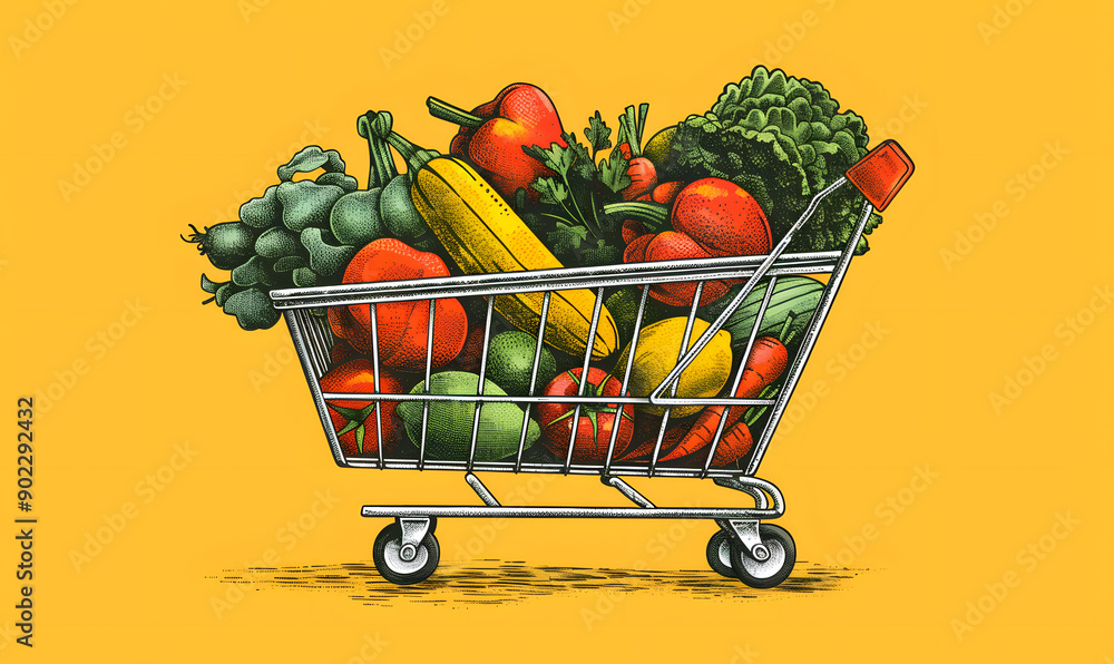 fruits and vegetable herbal concept  for background or 2d illustrator cartoon.