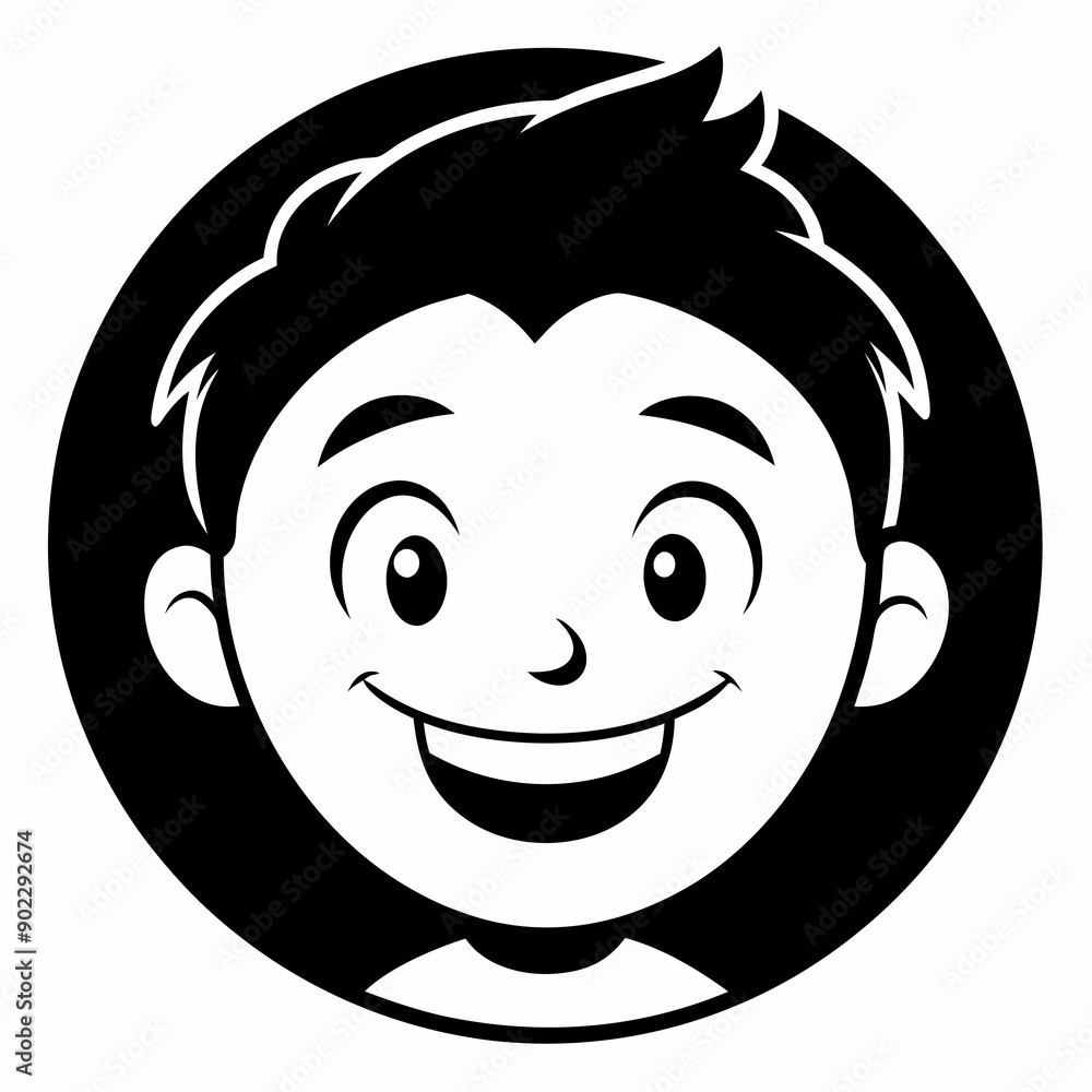 Smiling face for smiling day Silhouette Vector Illustration Smiling face for smiling day Silhouette Vector Illustration