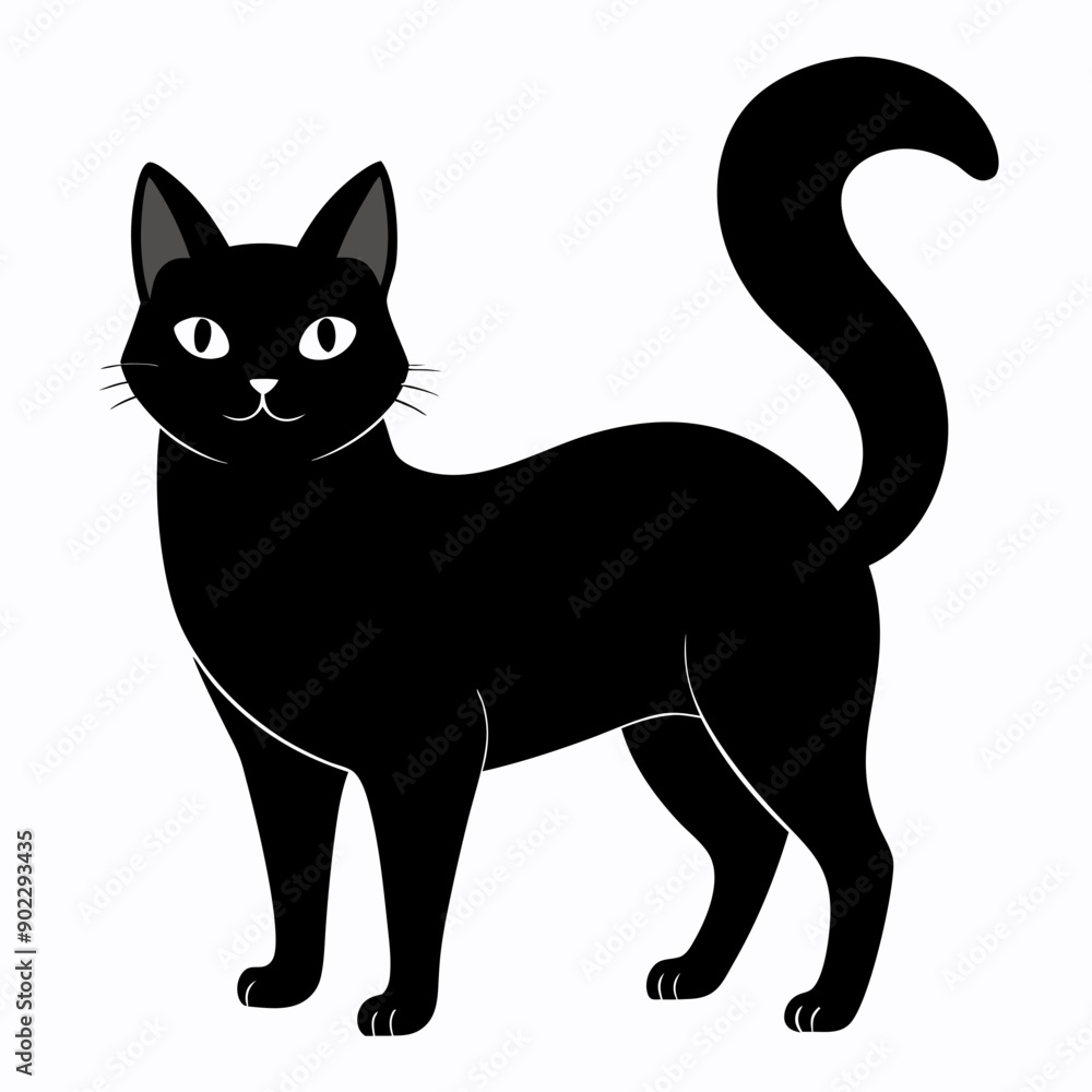 Korean Bobtail Black silhouette Korean Bobtail Black silhouette